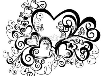 dep  Heart with floral ornament vector