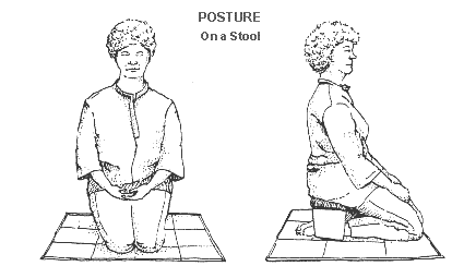 položaj meditacije na pručki