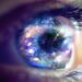 eyes outer space stars galaxies