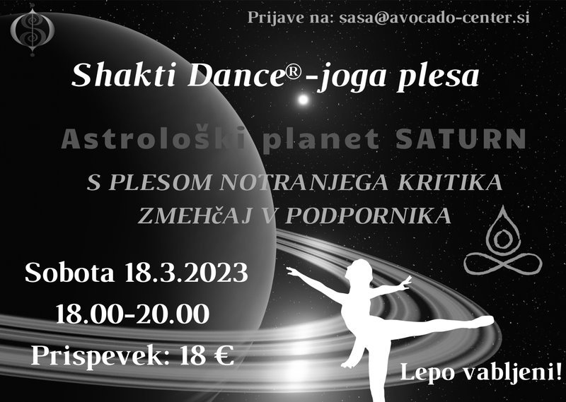 Delavnica Joge plesa - Shakti dance ® Astrološki planet SATURN 7
