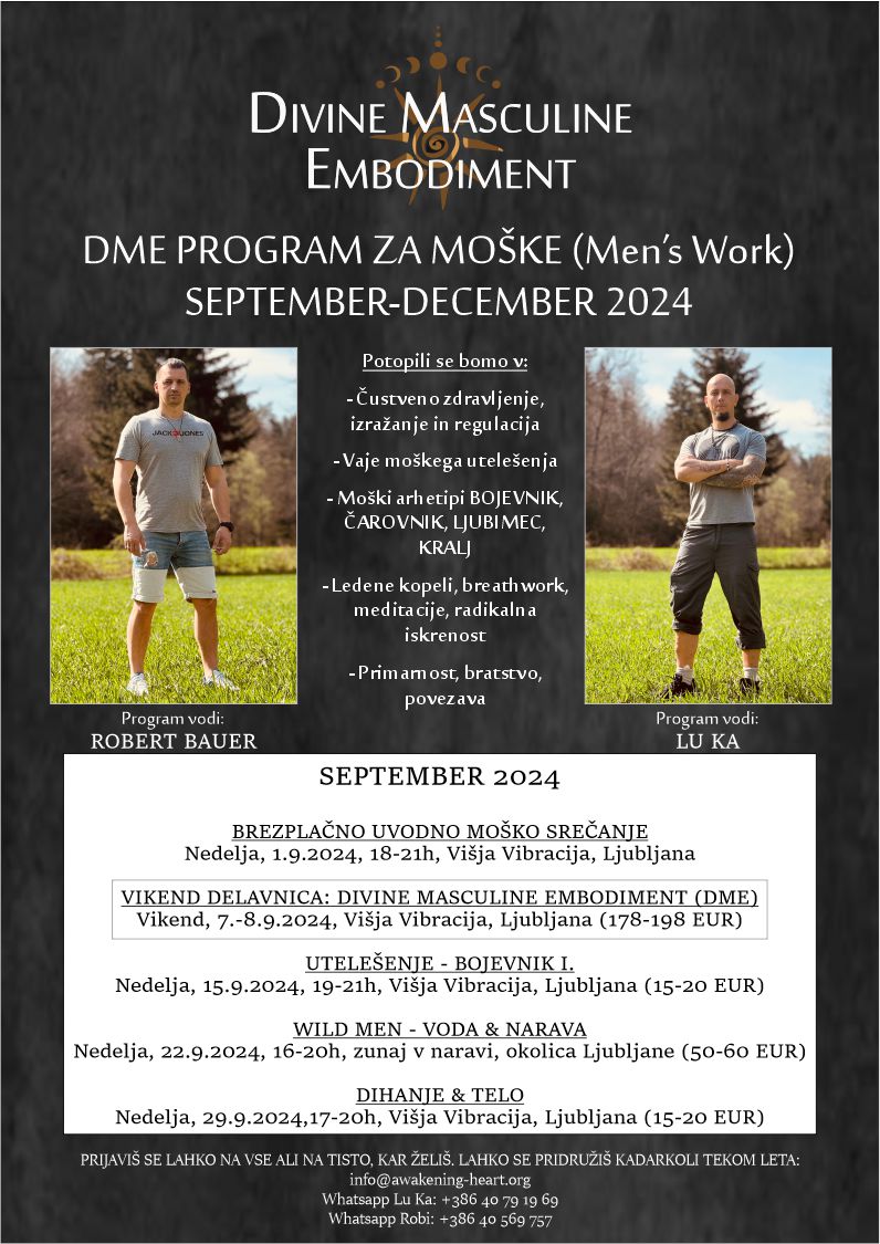 Divine Masculine Embodiment - program za moške SEPTEMBER 2024 7