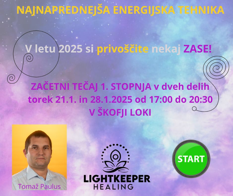 tečaj Lightkeeper healing tehnike za praktike 1. stopnja