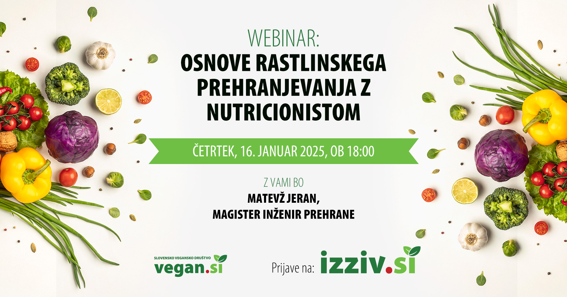 LIVE Webinar: Osnove rastlinskega prehranjevanja z nutricionistom