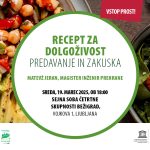 Recept za dolgoživost - predavanje in zakuska