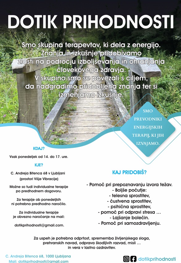 ENERGETSKE TERAPIJE - DOTIK PRIHODNOSTI