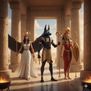 Ritualni prehod v leto 2026 ob sveti prisotnosti Izis, Anubisa in Sekmet