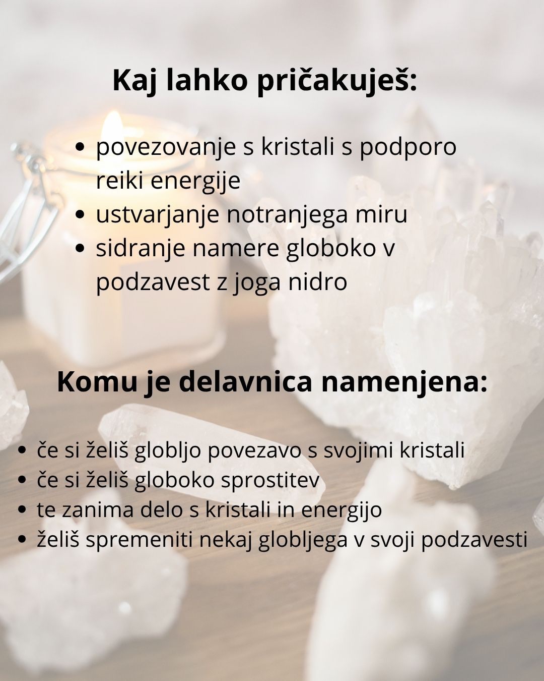 Informiranje svojih kristalov in globoka sprostitev