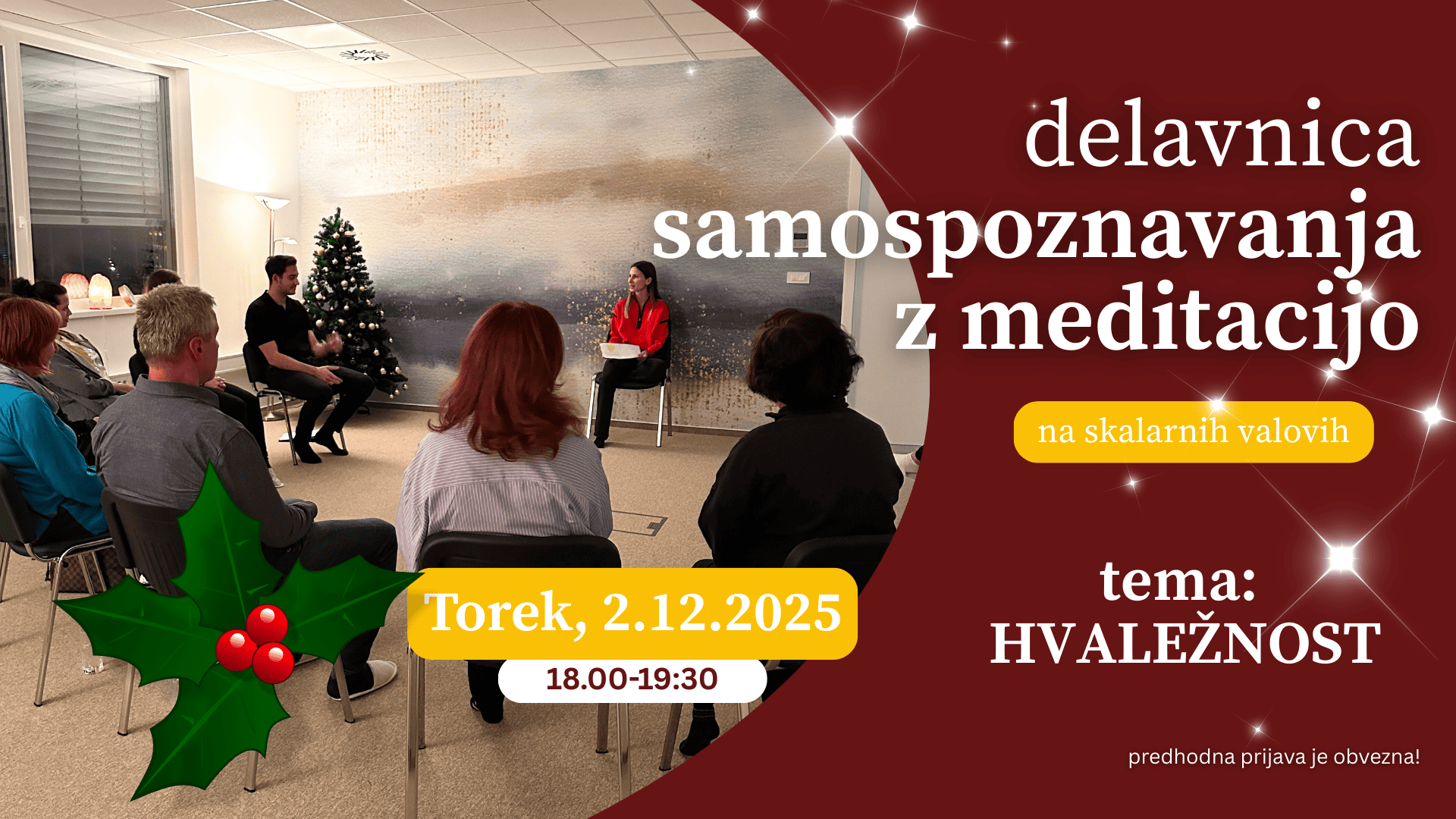 Delavnica samospoznavanja z meditacijo na temo HVALEŽNOSTI