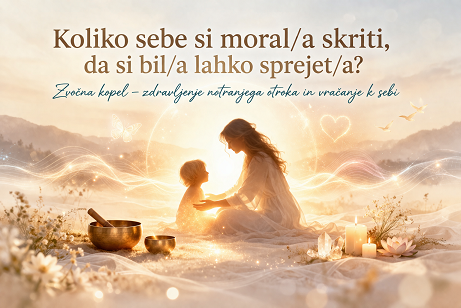 KOLIKO SEBE SI MORAL/A SKRITI, DA SI BIL/A LAHKO SPREJET/A? Zvočna kopel – zdravljenje notranjega otroka in vračanje k sebi