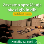 Zavestno sproščanje skozi gib in dih na skalarnih valovih