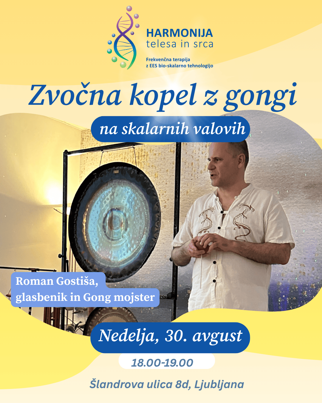 Zvočna kopel z gongi in podpora skalarnega okolja EES