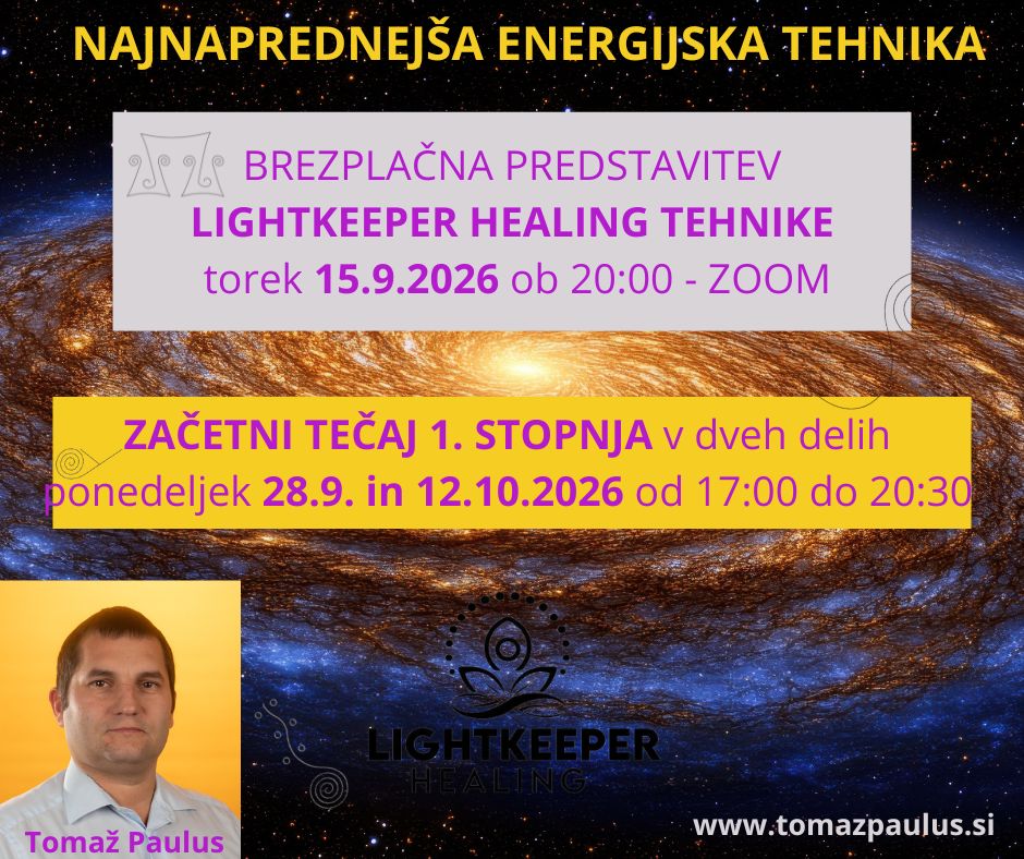 Predstavitev LIGHTKEPPER HEALING energijske tehnike